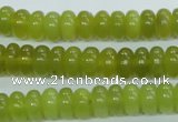 CKA104 15.5 inches 5*10mm rondelle Korean jade gemstone beads