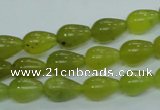 CKA106 15.5 inches 8*12mm teardrop Korean jade gemstone beads