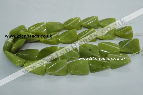 CKA115 15.5 inches 21*30mm twisted rectangle Korean jade beads