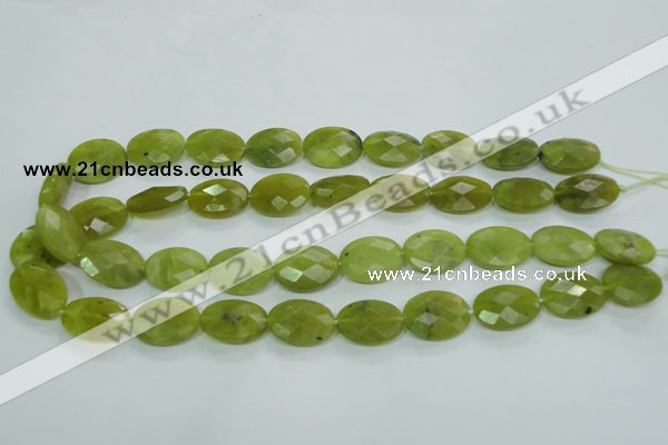 CKA118 15.5 inches 15*20mm faceted oval Korean jade beads