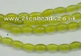 CKA15 15.5 inches 4*6mm rice Korean jade gemstone beads