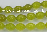 CKA17 15.5 inches 8*10mm rice Korean jade gemstone beads