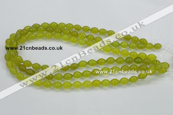 CKA17 15.5 inches 8*10mm rice Korean jade gemstone beads