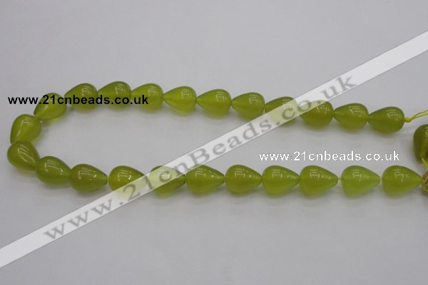 CKA213 15.5 inches 13*18mm teardrop Korean jade gemstone beads