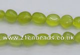 CKA215 15.5 inches 6*8mm nuggets Korean jade gemstone beads