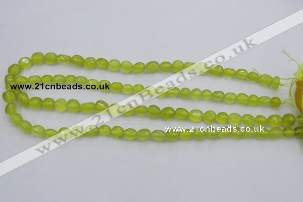 CKA215 15.5 inches 6*8mm nuggets Korean jade gemstone beads