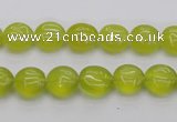 CKA235 15.5 inches 10mm flat round Korean jade gemstone beads