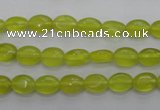 CKA241 15.5 inches 6*8mm oval Korean jade gemstone beads