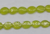 CKA242 15.5 inches 8*10mm oval Korean jade gemstone beads