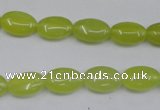 CKA243 15.5 inches 8*12mm oval Korean jade gemstone beads