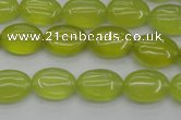 CKA244 15.5 inches 10*14mm oval Korean jade gemstone beads