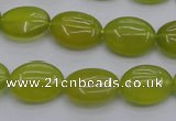 CKA245 15.5 inches 12*16mm oval Korean jade gemstone beads