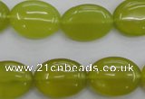 CKA247 15.5 inches 15*20mm oval Korean jade gemstone beads