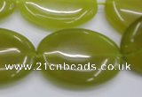 CKA251 15.5 inches 22*30mm oval Korean jade gemstone beads