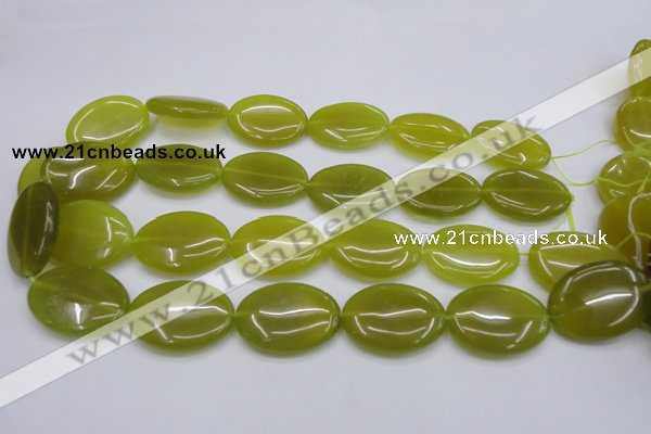 CKA251 15.5 inches 22*30mm oval Korean jade gemstone beads