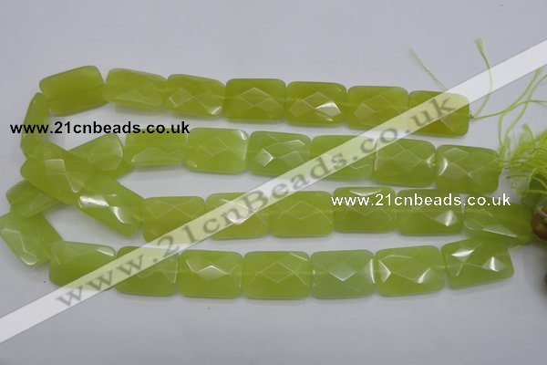 CKA283 15.5 inches 18*25mm faceted rectangle Korean jade gemstone beads