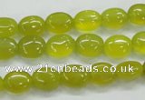 CKA31 15.5 inches 8*10mm oval Korean jade gemstone beads