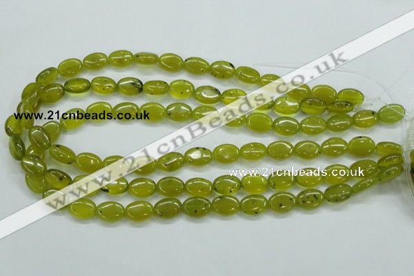 CKA32 15.5 inches 10*14mm oval Korean jade gemstone beads