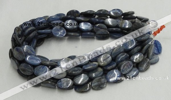 CKC09 16 inches 10*13mm flat oval natural kyanite beads wholesale