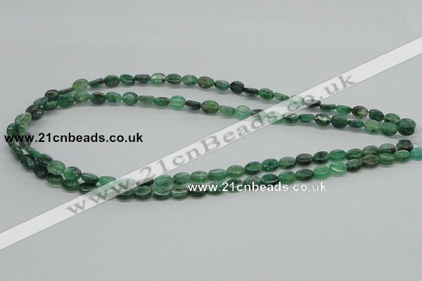 CKC109 16 inches 6*8mm oval natural green kyanite beads wholesale