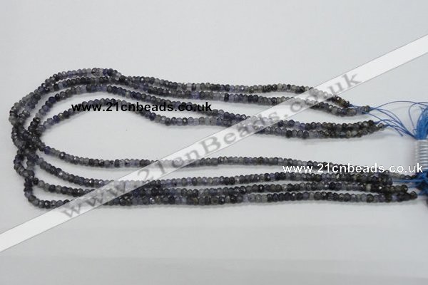 CKC215 15.5 inches 3*4mm faceted rondelle natural kyanite beads