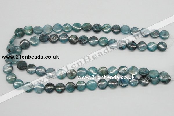 CKC22 16 inches 12mm flat round natural kyanite beads wholesale