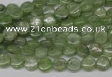 CKC251 15.5 inches 6mm flat round natural green kyanite beads