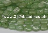 CKC259 15.5 inches 6*8mm rectangle natural green kyanite beads