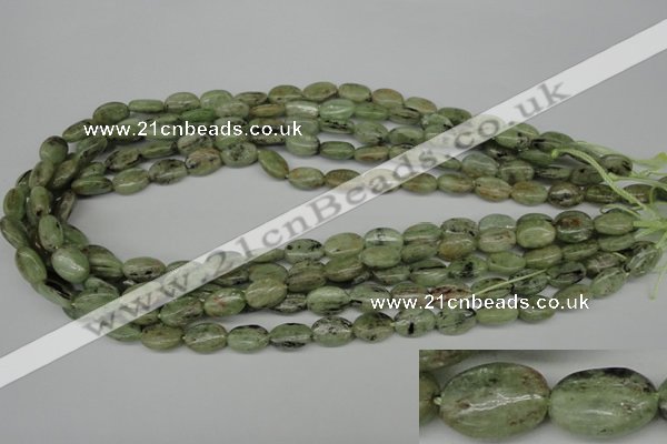 CKC270 15.5 inches 8*12mm oval natural green kyanite beads