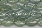 CKC271 15.5 inches 10*14mm oval natural green kyanite beads