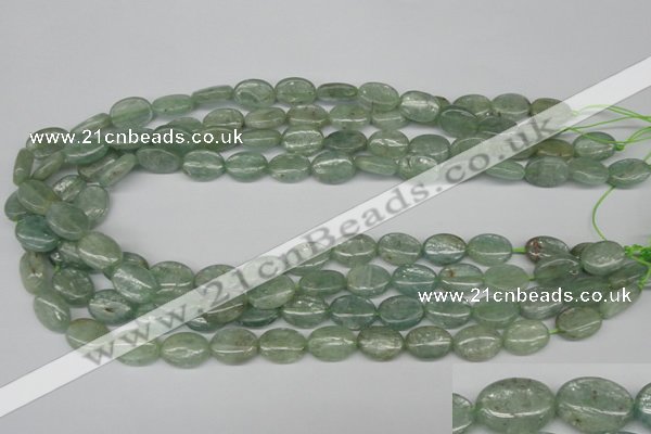 CKC271 15.5 inches 10*14mm oval natural green kyanite beads