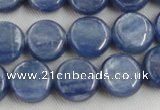 CKC510 15.5 inches 6mm flat round natural Brazilian kyanite beads