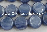 CKC511 15.5 inches 8mm flat round natural Brazilian kyanite beads