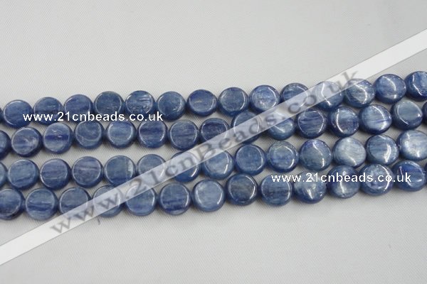 CKC511 15.5 inches 8mm flat round natural Brazilian kyanite beads