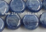 CKC515 15.5 inches 16mm flat round natural Brazilian kyanite beads