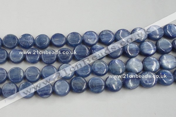 CKC515 15.5 inches 16mm flat round natural Brazilian kyanite beads