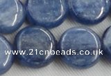 CKC516 15.5 inches 18mm flat round natural Brazilian kyanite beads