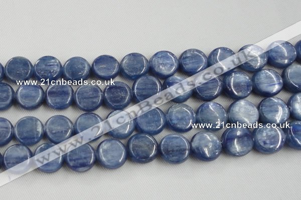 CKC516 15.5 inches 18mm flat round natural Brazilian kyanite beads