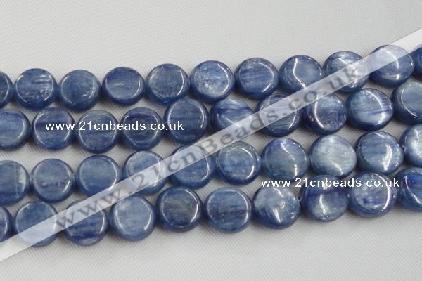 CKC517 15.5 inches 20mm flat round natural Brazilian kyanite beads