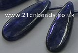 CKC543 Top drilled 10*30mm flat teardrop natural kyanite beads