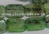 CKC68 15.5 inches 15*20mm rectangle natural green kyanite beads