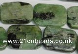 CKC69 15.5 inches 18*25mm rectangle natural green kyanite beads