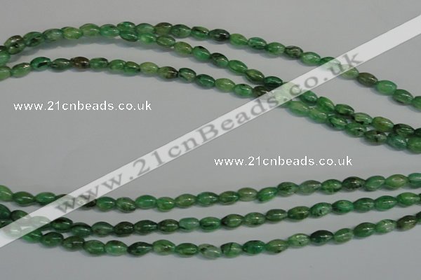 CKC70 15.5 inches 4*6mm rice natural green kyanite beads wholesale