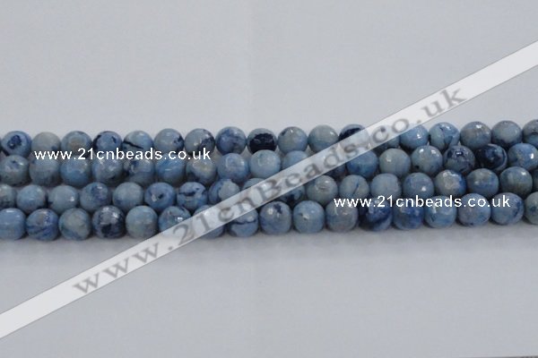 CKC704 15.5 inches 12mm faceted round imitation blue kyanite beads