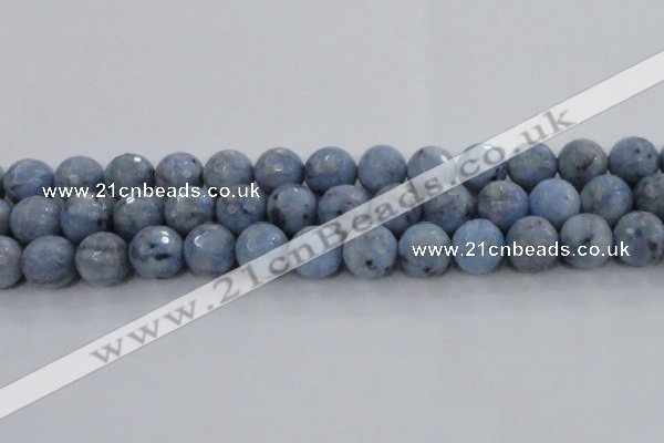 CKC706 15.5 inches 16mm faceted round imitation blue kyanite beads