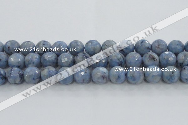 CKC707 15.5 inches 18mm faceted round imitation blue kyanite beads