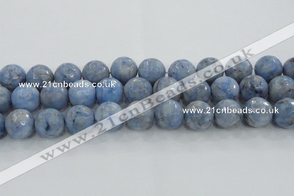 CKC708 15.5 inches 20mm faceted round imitation blue kyanite beads