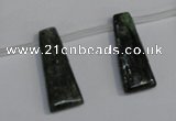 CKC73 15.5 inches 10*25mm trapezoid natural green kyanite beads