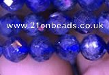 CKC733 15.5 inches 7mm faceted round kyanite gemstone beads