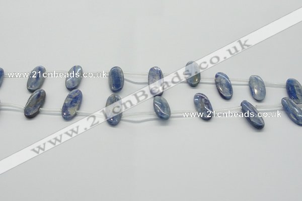 CKC75 Top drilled 11*25mm oval natural kyanite gemstone beads